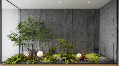 现代景观造景3D模型下载